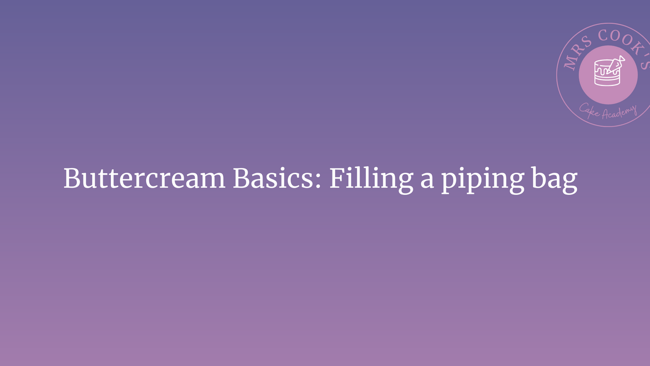 Buttercream basics - piping bags